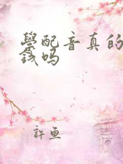 学配音真的能赚钱吗