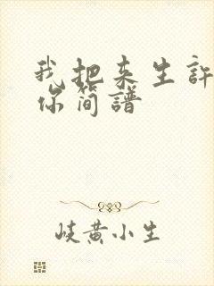 我把来生许给了你简谱