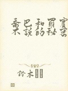 乔巴和罗宾不得不说的秘密