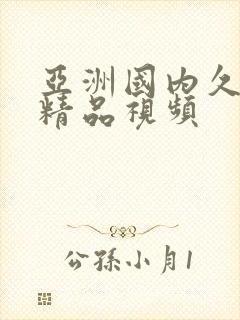 亚洲国内久久久精品视频