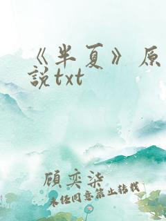 《半夏》原著小说txt