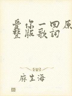 爱你一回原唱完整版歌词