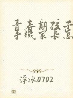 青春期孩子沉迷手机家长怎么正确引导