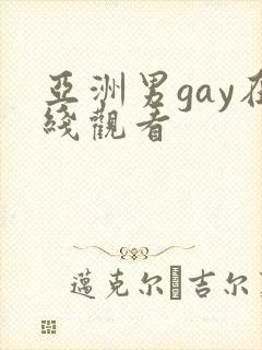 亚洲男gay在线观看