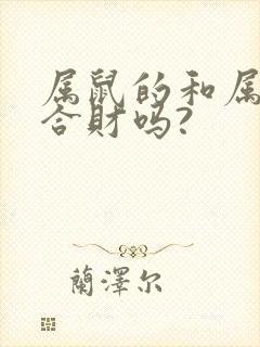 属鼠的和属龙的合财吗?
