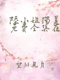 陆小姐独美短剧免费全集在线观看