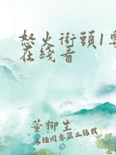 怒火街头1粤语在线看