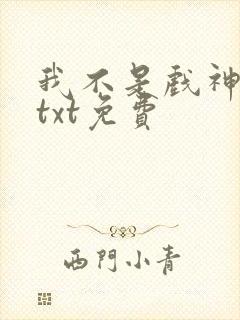 我不是戏神小说txt免费