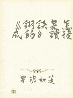 《钢铁是怎样炼成的》读后感200字左右
