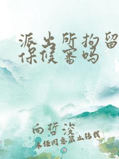 派出所拘留能取保候审吗