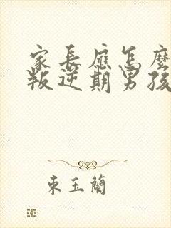 家长应怎么教育叛逆期男孩