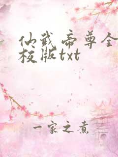 仙武帝尊全本精校版txt