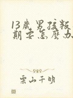 13岁男孩叛逆期要怎么办