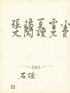 张扬夏雪小说全文阅读免费