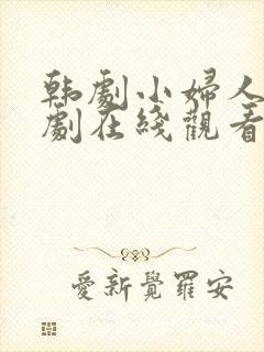 韩剧小妇人电视剧在线观看免费高清