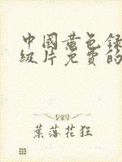 中国黄色录像一级片免费的