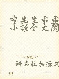 霍先生乖乖宠我小说全文阅