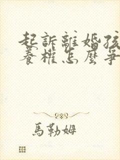 起诉离婚孩子抚养权怎么争取
