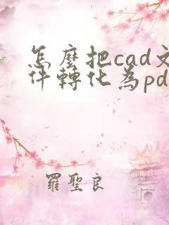 怎么把cad文件转化为pdf