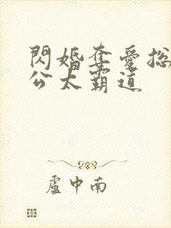 闪婚夺爱总裁老公太霸道