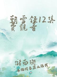 朝雪录12集免费观看