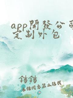 app开发公司定制外包