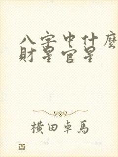 八字中什么代表财星官星