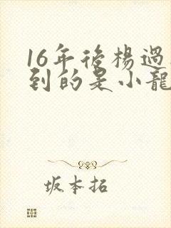 16年后杨过见到的是小龙女吗