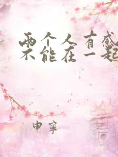 两个人有感情却不能在一起
