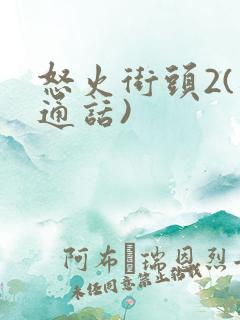 怒火街头2(普通话)