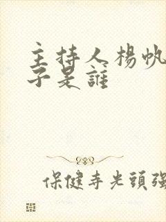 主持人杨帆的妻子是谁