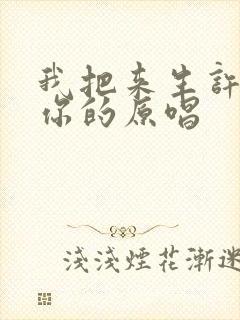 我把来生许给了你的原唱