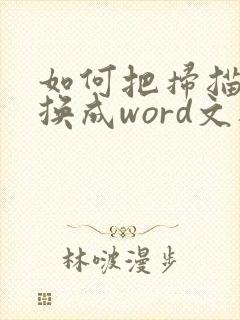 如何把扫描件转换成word文档