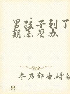 男孩子到了叛逆期怎么办