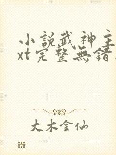 小说武神主宰txt完整无错版