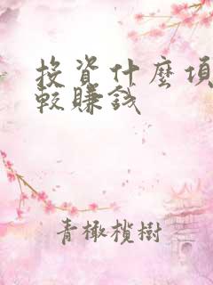 投资什么项目比较赚钱