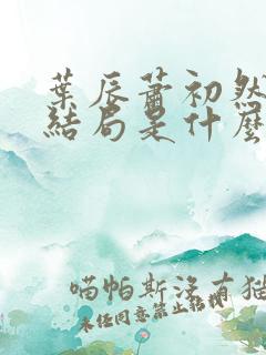 叶辰萧初然最后结局是什么?
