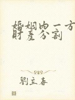 婚姻内一方出轨财产分割