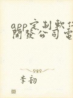 app定制软件开发公司电话