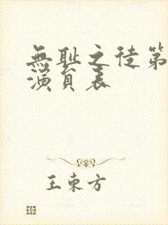 无耻之徒第五季演员表