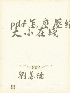 pdf怎么压缩大小在线