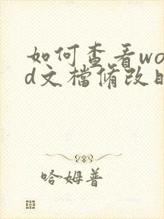 如何查看word文档修改时间