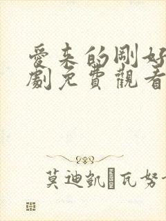 爱来的刚好电视剧免费观看完整版