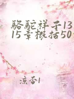 骆驼祥子13到15章概括50字