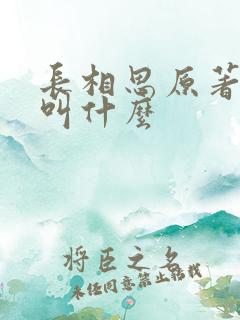 长相思原著小说叫什么
