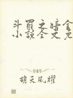 斗罗之暗金斗罗小说全文免费阅读