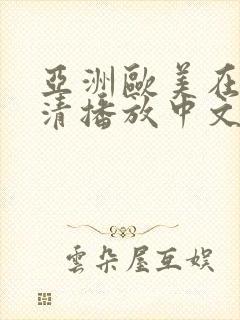 亚洲欧美在线高清播放中文视频