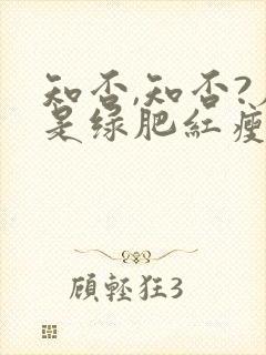 知否,知否?应是绿肥红瘦在线观看
