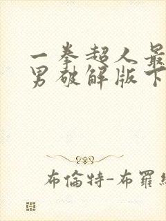 一拳超人最强之男破解版下载