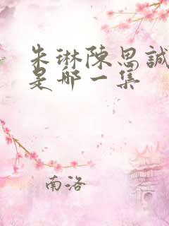 朱琳陈思诚亲吻是哪一集
